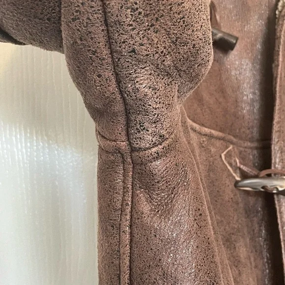 Men's Brown 100% Sheepskin Shearling Coat - Vintage Oscar Leopold - Picture 4 of 11